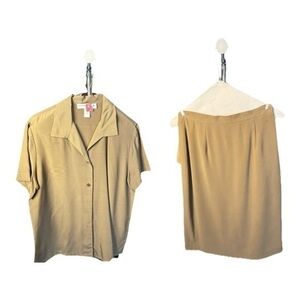 Vintage Josephine Chaus Blouse and Skirt Set - Size 6